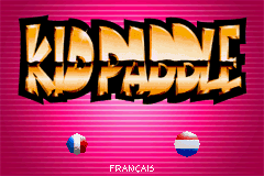 Kid Paddle title screen for GameBoy Advance
